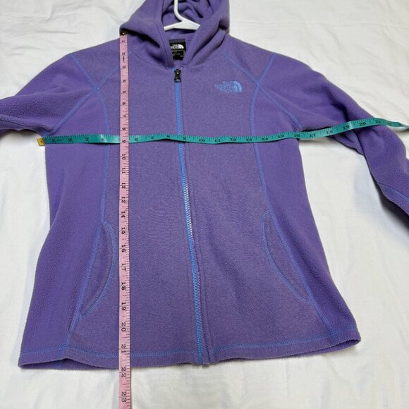 The North Face Girls Full-Zip Fleece Hoodie M (10/12) Purple EUC - Picture 8 of 10